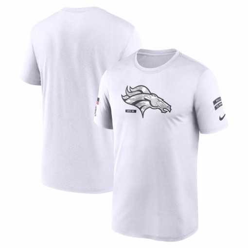 Denver Broncos Nike 2024 Salute To Service Legend Performance T-Shirt – White