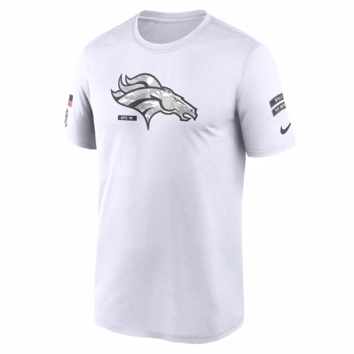 Denver Broncos Nike 2024 Salute To Service Legend Performance T-Shirt – White - Image 2