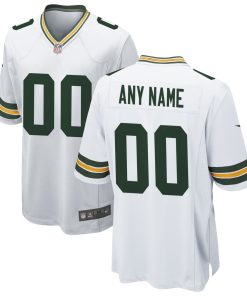 Green Bay Packers Nike Custom Game Jersey – White