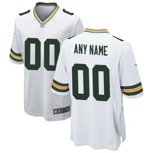 Green Bay Packers Nike Custom Game Jersey – White