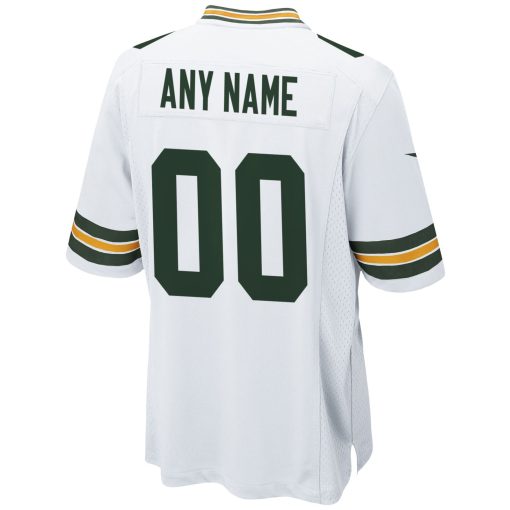 Green Bay Packers Nike Custom Game Jersey – White - Image 3