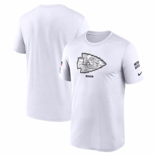 Men’s Kansas City Chiefs Nike White 2024 Salute To Service Legend Performance T-Shirt