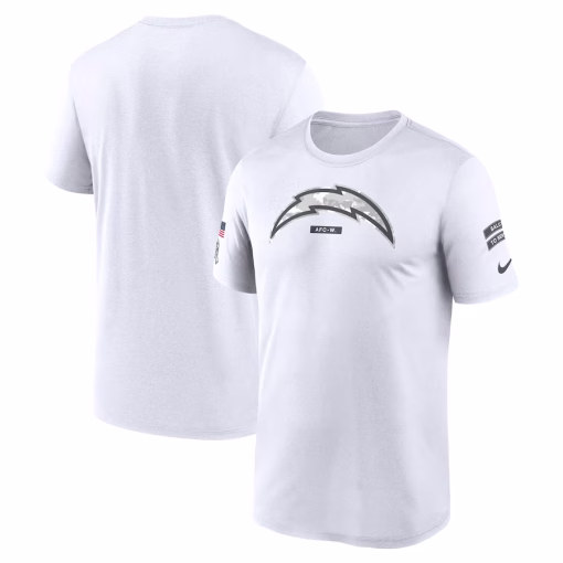 Los Angeles Chargers Nike 2024 Salute To Service Legend Performance T-Shirt – White