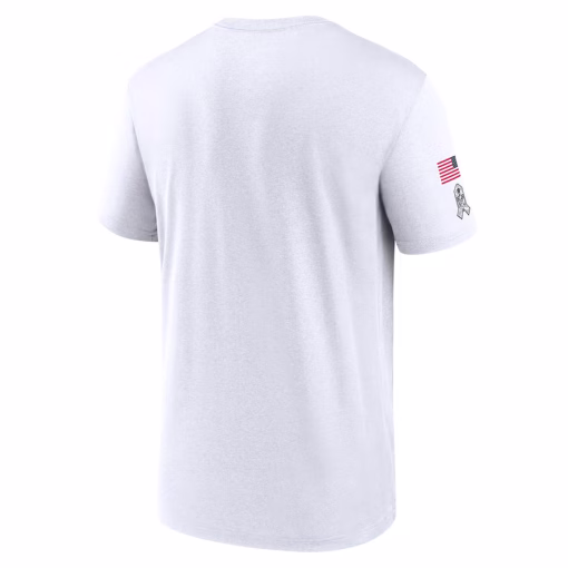 Los Angeles Rams Nike 2024 Salute To Service Legend Performance T-Shirt – White - Image 3