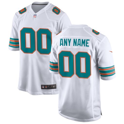 Miami Dolphins Nike Alternate Custom Game Jersey – White