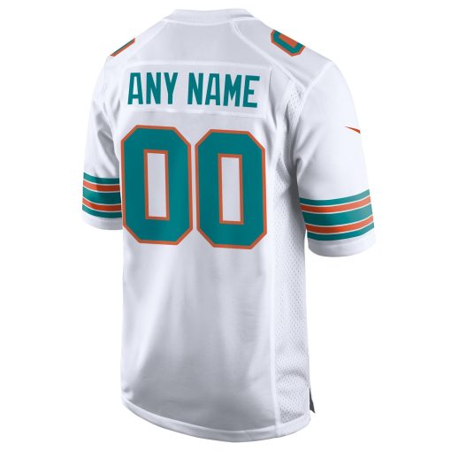 Miami Dolphins Nike Alternate Custom Game Jersey – White - Image 3