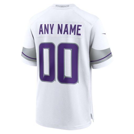 Minnesota Vikings Nike Alternate Custom Game Jersey – White - Image 3