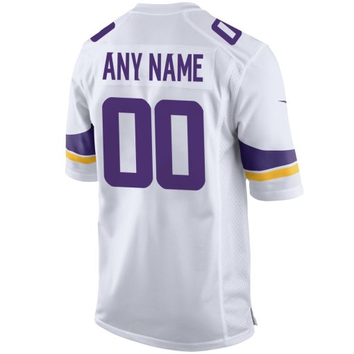 Minnesota Vikings Nike Custom Game Jersey – White - Image 3
