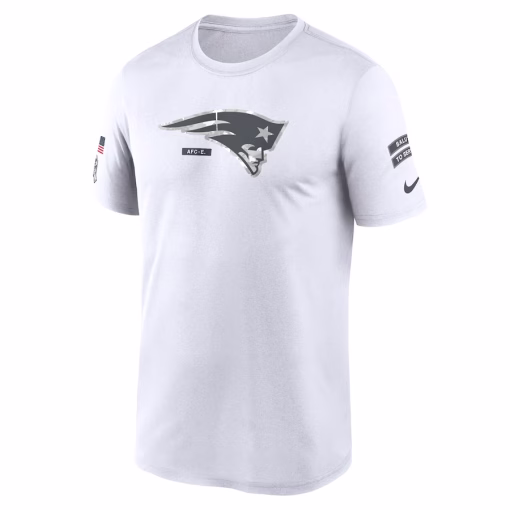 New England Patriots Nike 2024 Salute To Service Legend Performance T-Shirt – White - Image 2