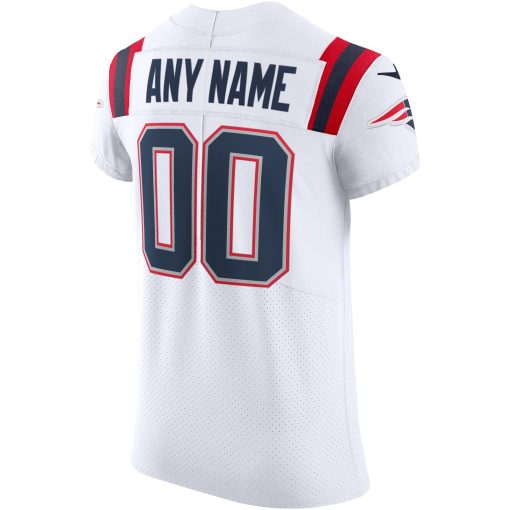 New England Patriots Nike Vapor Elite Custom Jersey – White - Image 3