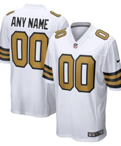 New Orleans Saints Nike Alternate Custom Game Jersey – White