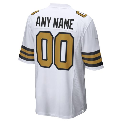New Orleans Saints Nike Alternate Custom Game Jersey – White - Image 3