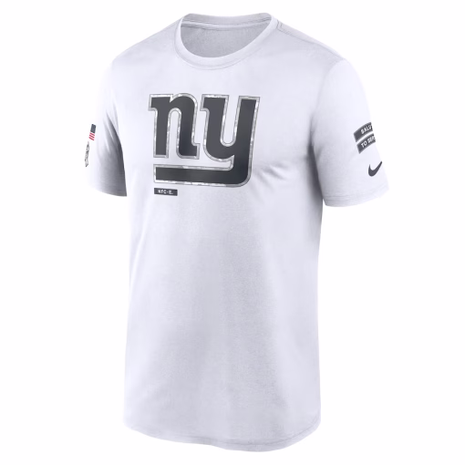 New York Giants Nike 2024 Salute To Service Legend Performance T-Shirt – White - Image 3