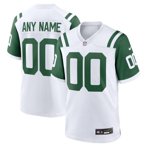 New York Jets Nike Classic Alternate Custom Replica Jersey – White