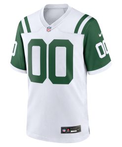 Alternative view of New York Jets Nike Classic Alternate Custom Replica Jersey – White
