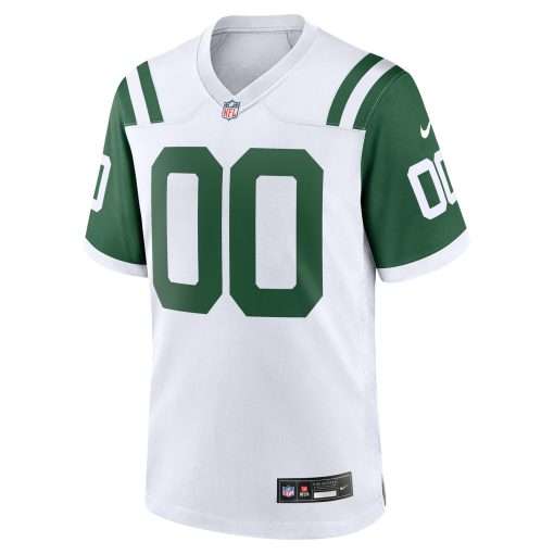 New York Jets Nike Classic Alternate Custom Replica Jersey – White - Image 2