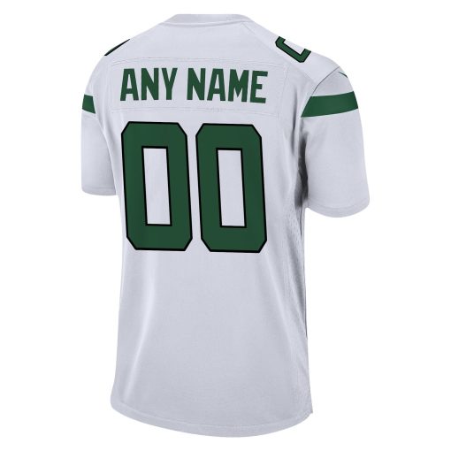 New York Jets Nike Custom Game Jersey – White - Image 3