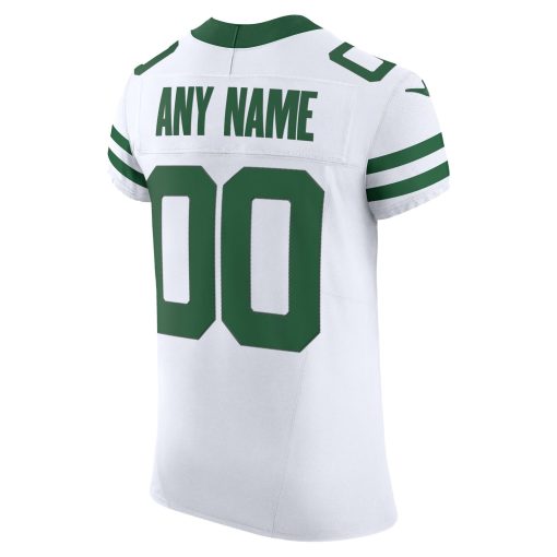 New York Jets Nike Vapor F.U.S.E. Elite Custom Jersey – White - Image 3