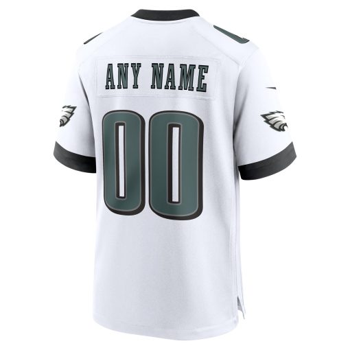 Philadelphia Eagles Nike Custom Game Jersey – White - Image 3