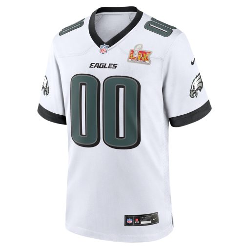 Philadelphia Eagles Nike Super Bowl LIX Custom Game Jersey – White - Image 2