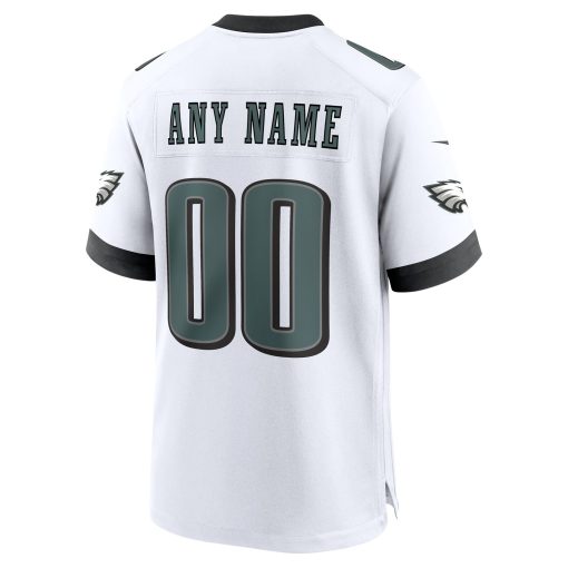 Philadelphia Eagles Nike Super Bowl LIX Custom Game Jersey – White - Image 3