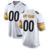 Men’s Nike White Pittsburgh Steelers Away Custom Game Jersey