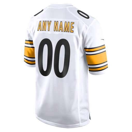 Pittsburgh Steelers Nike Game Custom Jersey – White - Image 3