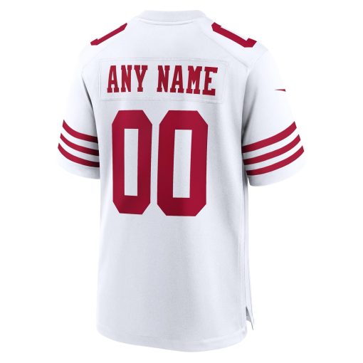 San Francisco 49ers Nike Game Custom Player Jersey – White - Image 3