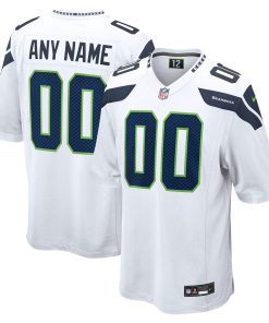 Seattle Seahawks Nike Custom Game Jersey – White