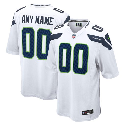 Seattle Seahawks Nike Custom Game Jersey – White