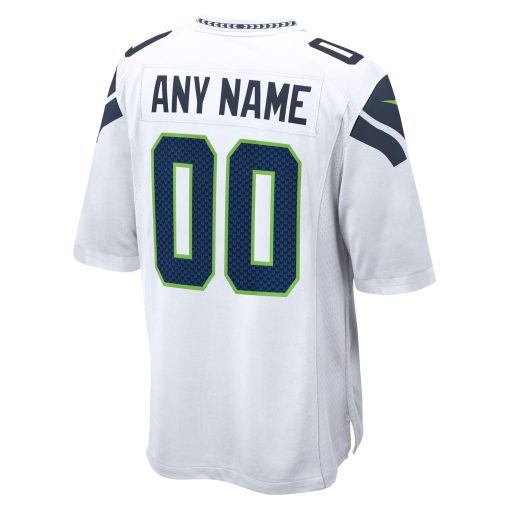 Seattle Seahawks Nike Custom Game Jersey – White - Image 3