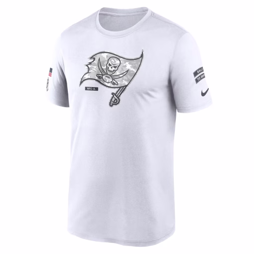 Tampa Bay Buccaneers Nike 2024 Salute To Service Legend Performance T-Shirt – White - Image 2