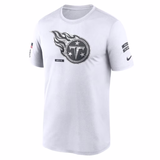 Tennessee Titans Nike 2024 Salute To Service Legend Performance T-Shirt – White - Image 2