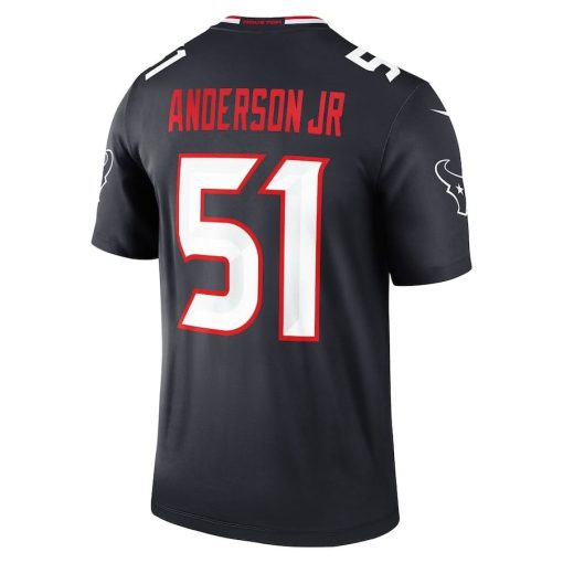 Will Anderson Jr. Houston Texans Nike Team Legend Player Performance Top – Navy - Image 3