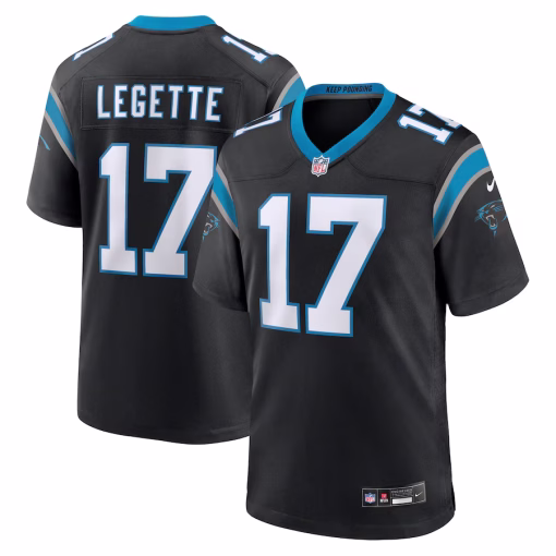 Xavier Legette Carolina Panthers Nike 2024 NFL First Round Pick Game Player Jersey – Black