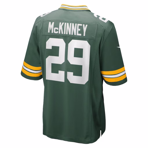 Men’s Green Bay Packers Xavier McKinney Nike Green Team Game Jersey - Image 3