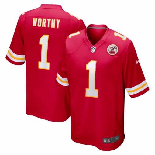 Men’s Kansas City Chiefs Xavier Worthy Nike Red Player Game Jersey