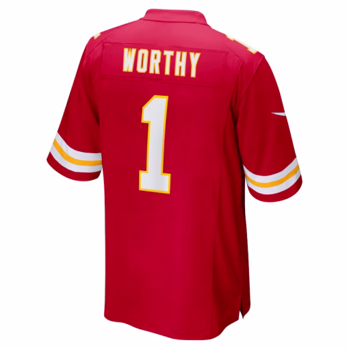 Men’s Kansas City Chiefs Xavier Worthy Nike Red Player Game Jersey - Image 3