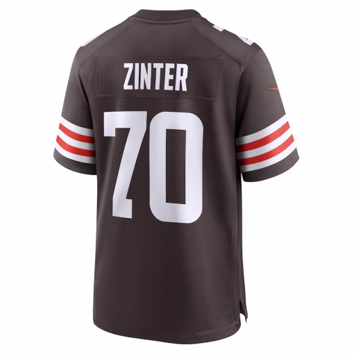 Zak Zinter Cleveland Browns Nike Team Game Jersey – Brown - Image 3