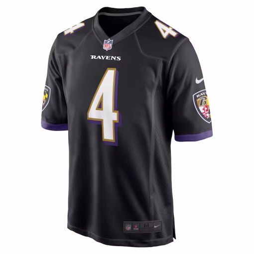 Zay Flowers Baltimore Ravens Nike Team Game Jersey – Black - Image 2
