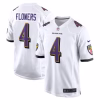 Zay Flowers Baltimore Ravens Nike Game Jersey – White