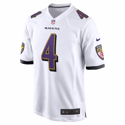 Zay Flowers Baltimore Ravens Nike Game Jersey – White - Image 2