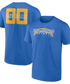 Los Angeles Chargers Stellar Personalized Name & Number T-Shirt – Powder Blue