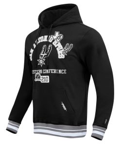Alternative view of San Antonio Spurs Pro Standard Area Code Pullover Hoodie – Black
