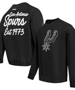 San Antonio Spurs Pro Standard Paint the City Drop Shoulder Sweatshirt – Black