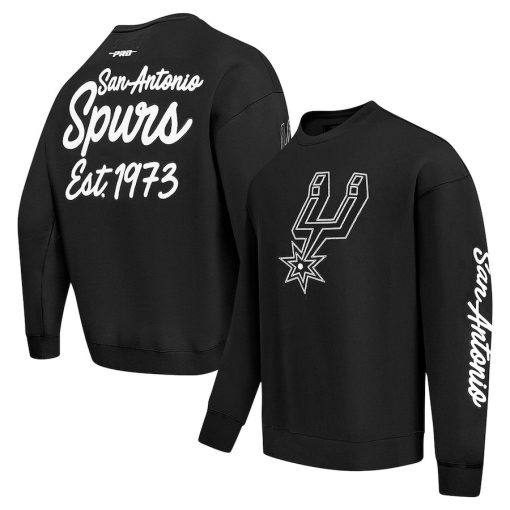 San Antonio Spurs Pro Standard Paint the City Drop Shoulder Sweatshirt – Black