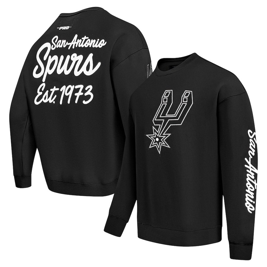 San Antonio Spurs Pro Standard Paint the City Drop Shoulder Sweatshirt – Black