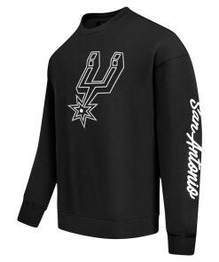Alternative view of San Antonio Spurs Pro Standard Paint the City Drop Shoulder Sweatshirt – Black