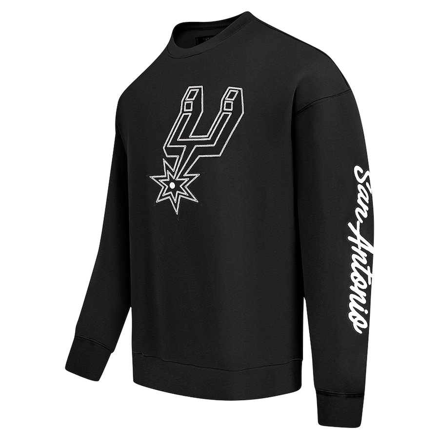 San Antonio Spurs Pro Standard Paint the City Drop Shoulder Sweatshirt – Black - Image 2