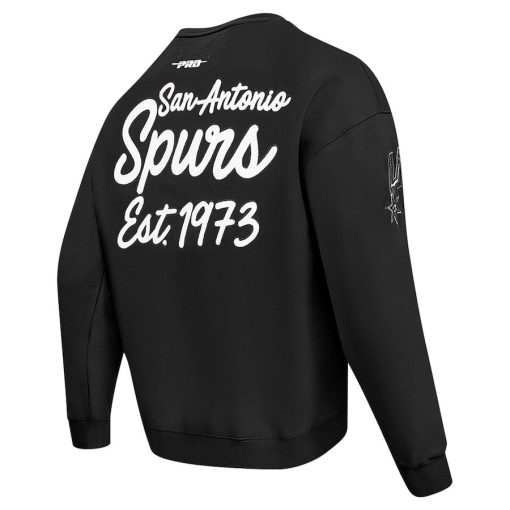 San Antonio Spurs Pro Standard Paint the City Drop Shoulder Sweatshirt – Black - Image 3